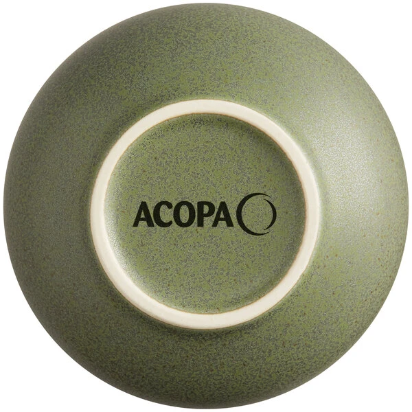 Acopa Embers 13 Oz. Moss Green Matte Stoneware Bowl - 24/Case 3 Acopa Embers 13 Oz. Moss Green Matte Stoneware Bowl - 24/Case - Image 3