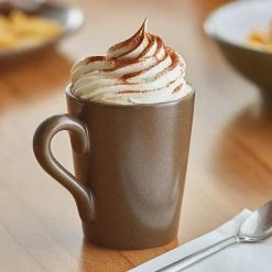 Acopa Embers 12 Oz. Hickory Brown Matte Stoneware Mug - 24/Case