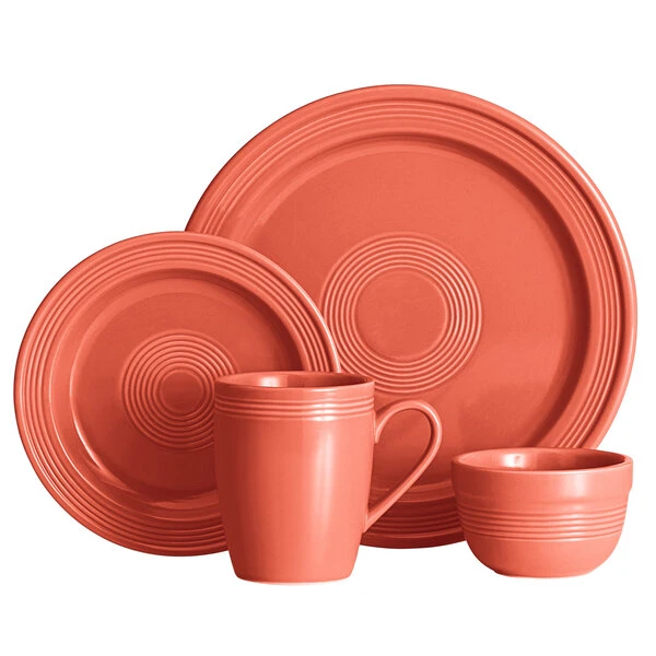 Acopa Capri Coral Reef Stoneware Dinnerware Set With Service For 12 - 48/Pack 2 Acopa Capri Coral Reef Stoneware Dinnerware Set With Service For 12 - 48/Pack - Image 2