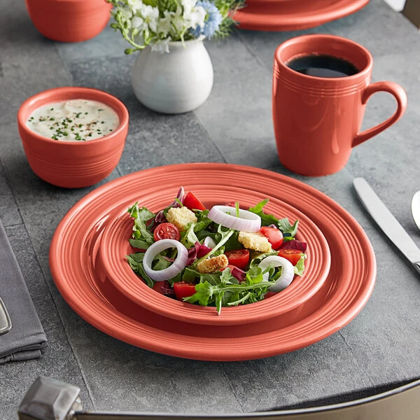 Acopa Capri Coral Reef Stoneware Dinnerware Set With Service For 12 - 48/Pack 1 Acopa Capri Coral Reef Stoneware Dinnerware Set With Service For 12 - 48/Pack