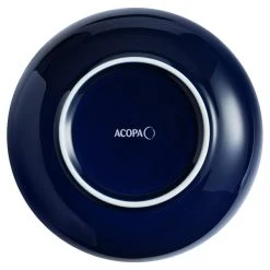 Acopa Keystone 8" Azora Blue Stoneware Coupe Low Bowl - 24/Case -Acopa Sales 2076693