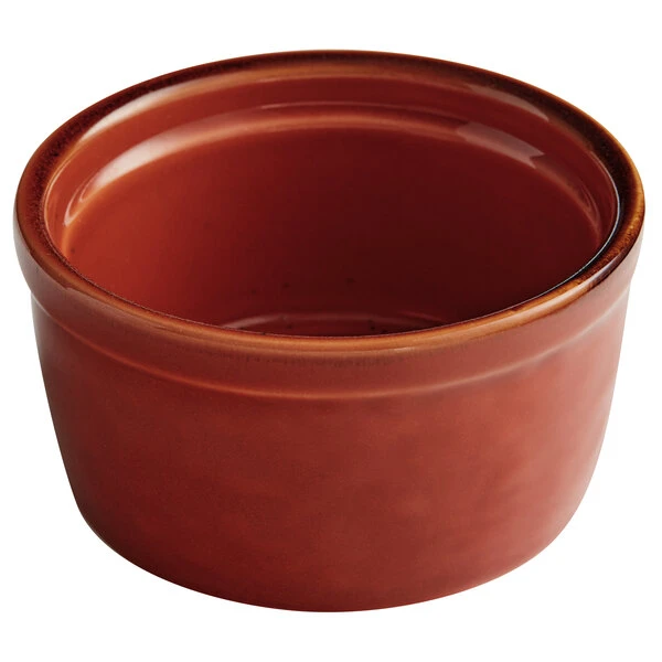 Acopa Keystone 4 Oz. Sedona Orange Stoneware Ramekin - 72/Case 2 Acopa Keystone 4 Oz. Sedona Orange Stoneware Ramekin - 72/Case - Image 2