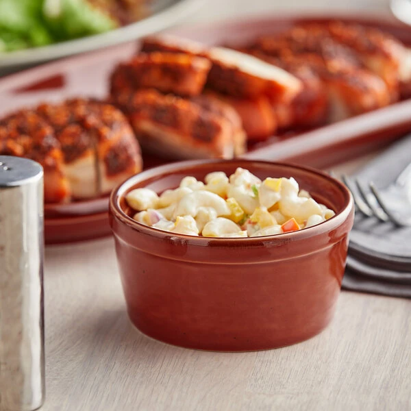 Acopa Keystone 7 Oz. Sedona Orange Stoneware Ramekin - 6/Pack 1 Acopa Keystone 7 Oz. Sedona Orange Stoneware Ramekin - 6/Pack