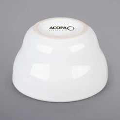 Acopa 6 Oz. Bright White Rolled Edge Stoneware Bouillon Cup - 36/Case -Acopa Sales 2085064