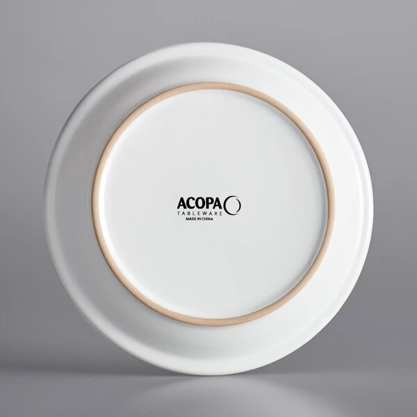 Acopa 9" Bright White Narrow Rim Stoneware Plate - 24/Case 3 Acopa 9" Bright White Narrow Rim Stoneware Plate - 24/Case - Image 3