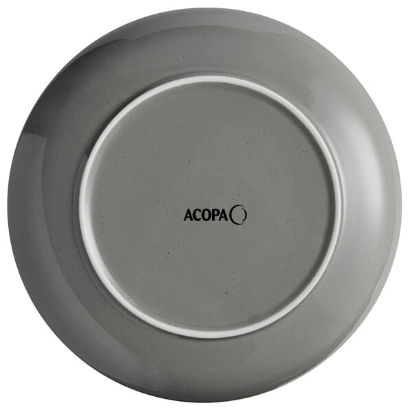 Sample - Acopa Keystone 10 1/2" Granite Gray Stoneware Coupe Plate 3 Sample - Acopa Keystone 10 1/2" Granite Gray Stoneware Coupe Plate - Image 3