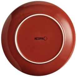 Sample - Acopa Keystone 10 1/2" Sedona Orange Stoneware Coupe Plate -Acopa Sales 2093705