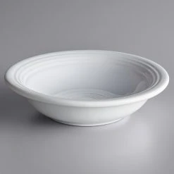 Sample - Acopa Capri 4.5 Oz. Coconut White Stoneware Fruit Bowl / Monkey Dish