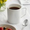 Sample - Acopa Liana 14.5 Oz. Bright White Embossed Lines Porcelain Mug