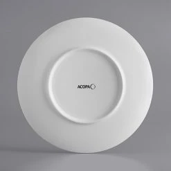 Sample - Acopa Liana 8 1/4" Bright White Embossed Lines Wide Rim Porcelain Plate 6 Sample - Acopa Liana 8 1/4" Bright White Embossed Lines Wide Rim Porcelain Plate -Acopa Sales 2095302