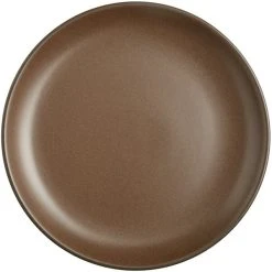 Alternative view of Sample - Acopa Embers 10 3/4" Hickory Brown Matte Coupe Stoneware Plate