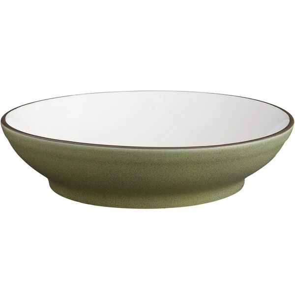 Sample - Acopa Embers 48 Oz. Moss Green Matte Stoneware Pasta Bowl 2 Sample - Acopa Embers 48 Oz. Moss Green Matte Stoneware Pasta Bowl - Image 2