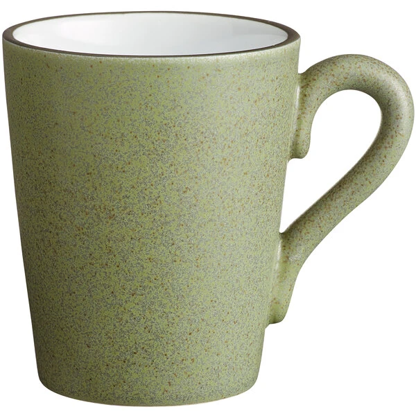 Sample - Acopa Embers 12 Oz. Moss Green Matte Stoneware Mug 2 Sample - Acopa Embers 12 Oz. Moss Green Matte Stoneware Mug - Image 2