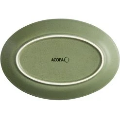 Sample - Acopa Embers 9 1/2" X 6 1/2" Moss Green Matte Coupe Stoneware Platter 7 Sample - Acopa Embers 9 1/2" X 6 1/2" Moss Green Matte Coupe Stoneware Platter -Acopa Sales 2095366