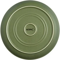 Sample - Acopa Embers 9 1/2" Moss Green Matte Coupe Stoneware Plate -Acopa Sales 2095382