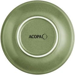 Sample - Acopa Embers 5 1/2" Moss Green Matte Stoneware Saucer -Acopa Sales 2095390