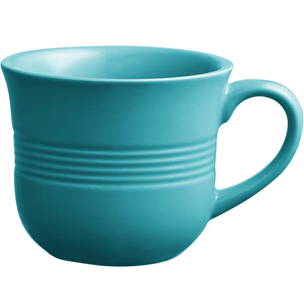 Sample - Acopa Capri 8 Oz. Caribbean Turquoise China Cup 1 Sample - Acopa Capri 8 Oz. Caribbean Turquoise China Cup