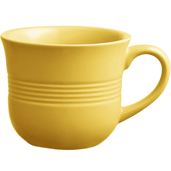 Sample - Acopa Capri 8 Oz. Citrus Yellow China Cup 1 Sample - Acopa Capri 8 Oz. Citrus Yellow China Cup