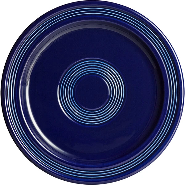 Sample - Acopa Capri 9" Deep Sea Cobalt Stoneware Plate 2 Sample - Acopa Capri 9" Deep Sea Cobalt Stoneware Plate - Image 2