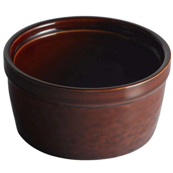 Sample - Acopa Keystone 7 Oz. Chestnut Stoneware Ramekin 2 Sample - Acopa Keystone 7 Oz. Chestnut Stoneware Ramekin - Image 2
