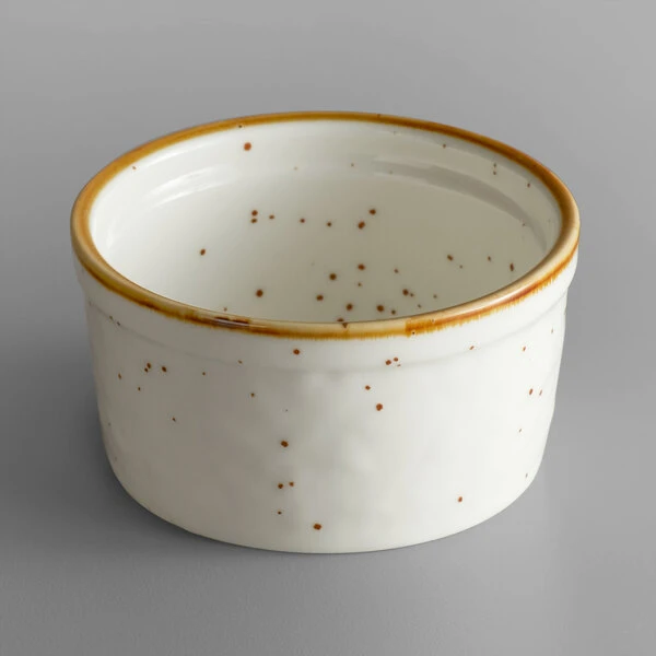 Sample - Acopa Keystone 7 Oz. Vanilla Bean Stoneware Ramekin 2 Sample - Acopa Keystone 7 Oz. Vanilla Bean Stoneware Ramekin - Image 2