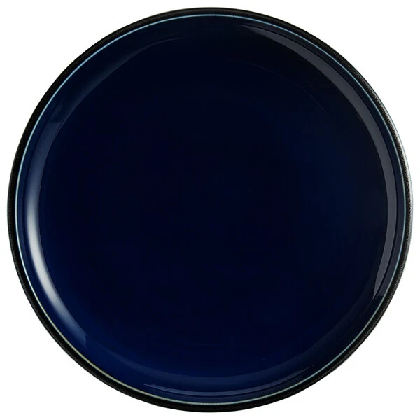 Sample - Acopa Keystone 12 1/2" Azora Blue Stoneware Coupe Plate 2 Sample - Acopa Keystone 12 1/2" Azora Blue Stoneware Coupe Plate - Image 2