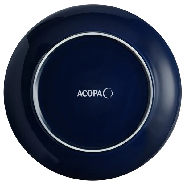 Sample - Acopa Keystone 12 1/2" Azora Blue Stoneware Coupe Plate 3 Sample - Acopa Keystone 12 1/2" Azora Blue Stoneware Coupe Plate - Image 3