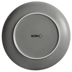Sample - Acopa Keystone 12 1/2" Granite Gray Stoneware Coupe Plate 6 Sample - Acopa Keystone 12 1/2" Granite Gray Stoneware Coupe Plate -Acopa Sales 2096477
