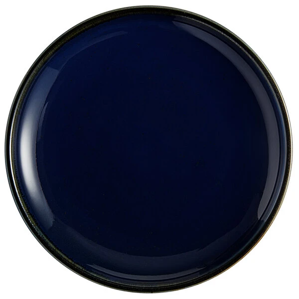 Sample - Acopa Keystone 7" Azora Blue Stoneware Coupe Plate 2 Sample - Acopa Keystone 7" Azora Blue Stoneware Coupe Plate - Image 2
