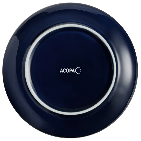 Sample - Acopa Keystone 7" Azora Blue Stoneware Coupe Plate 3 Sample - Acopa Keystone 7" Azora Blue Stoneware Coupe Plate - Image 3