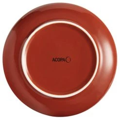 Sample - Acopa Keystone 7" Sedona Orange Stoneware Coupe Plate -Acopa Sales 2096509