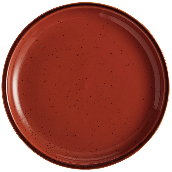 Sample - Acopa Keystone 8 1/2" Sedona Orange Stoneware Coupe Plate 2 Sample - Acopa Keystone 8 1/2" Sedona Orange Stoneware Coupe Plate - Image 2