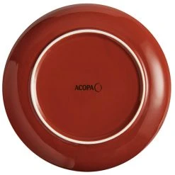 Sample - Acopa Keystone 8 1/2" Sedona Orange Stoneware Coupe Plate 6 Sample - Acopa Keystone 8 1/2" Sedona Orange Stoneware Coupe Plate -Acopa Sales 2096525