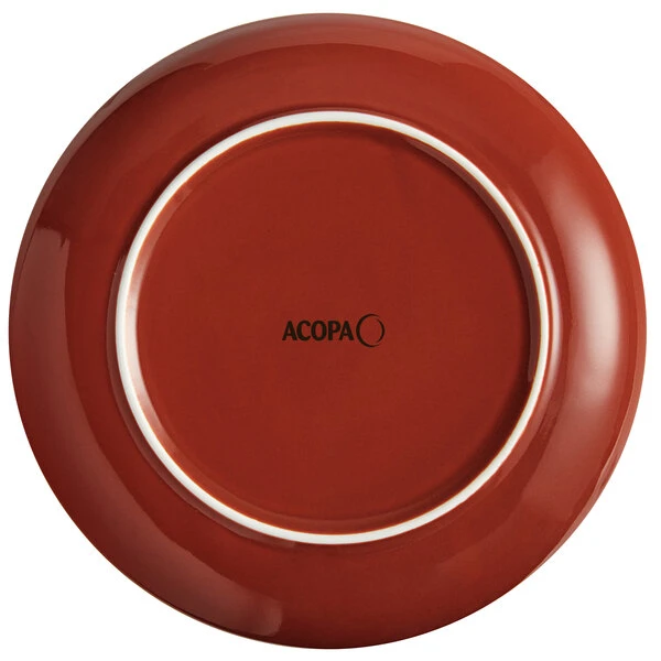 Sample - Acopa Keystone 8 1/2" Sedona Orange Stoneware Coupe Plate 3 Sample - Acopa Keystone 8 1/2" Sedona Orange Stoneware Coupe Plate - Image 3