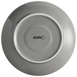 Sample - Acopa Keystone 6 1/2" Granite Gray Stoneware Saucer -Acopa Sales 2096533