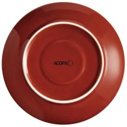 Sample - Acopa Keystone 6 1/2" Sedona Orange Stoneware Saucer -Acopa Sales 2096536
