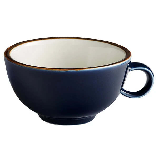 Sample - Acopa Keystone 8 Oz. Azora Blue Stoneware Cup 2 Sample - Acopa Keystone 8 Oz. Azora Blue Stoneware Cup - Image 2