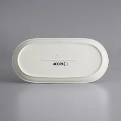Sample - Acopa Keystone 12 1/2" X 6" Vanilla Bean Stoneware Oblong Coupe Platter 6 Sample - Acopa Keystone 12 1/2" X 6" Vanilla Bean Stoneware Oblong Coupe Platter -Acopa Sales 2096568