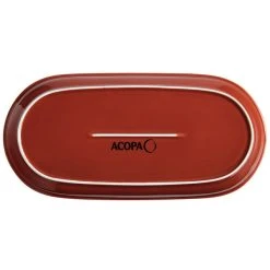 Sample - Acopa Keystone 14" X 6 3/4" Sedona Orange Stoneware Oblong Coupe Platter -Acopa Sales 2096576