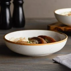 Sample - Acopa Keystone 8" Vanilla Bean Stoneware Coupe Low Bowl 9 Sample - Acopa Keystone 8" Vanilla Bean Stoneware Coupe Low Bowl -Acopa Sales 2096586