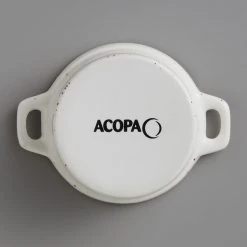 Sample - Acopa Keystone 8 Oz. Vanilla Bean Stoneware Mini Casserole Dish With Lid 9 Sample - Acopa Keystone 8 Oz. Vanilla Bean Stoneware Mini Casserole Dish With Lid -Acopa Sales 2102153