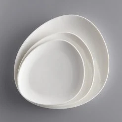Acopa Nova 7 1/4" Cream White Organic Coupe Stoneware Plate - 36/Case -Acopa Sales 2102162