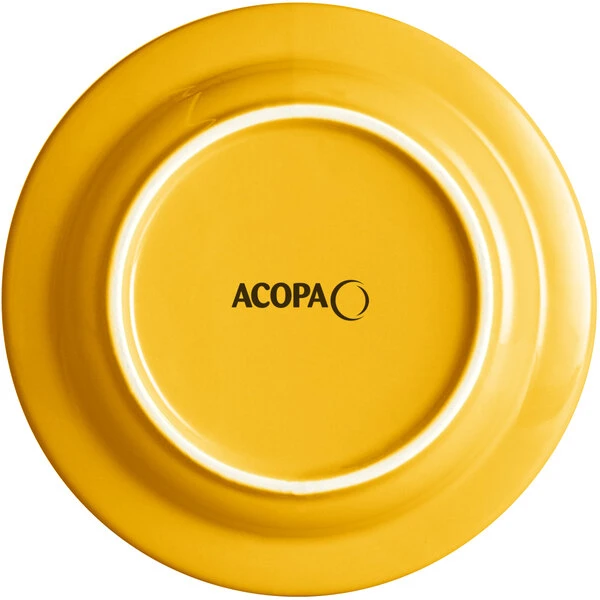 Acopa Capri 6 1/8" Mango Orange Stoneware Plate - 24/Case 3 Acopa Capri 6 1/8" Mango Orange Stoneware Plate - 24/Case - Image 3