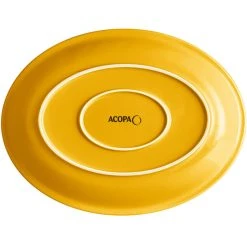 Sample - Acopa Capri 13 3/4" X 10 1/2" Mango Orange Oval Stoneware Coupe Platter 7 Sample - Acopa Capri 13 3/4" X 10 1/2" Mango Orange Oval Stoneware Coupe Platter -Acopa Sales 2102697