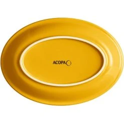 Acopa Capri 9 3/4" X 7" Mango Orange Oval Stoneware Coupe Platter - 12/Case 8 Acopa Capri 9 3/4" X 7" Mango Orange Oval Stoneware Coupe Platter - 12/Case -Acopa Sales 2102756