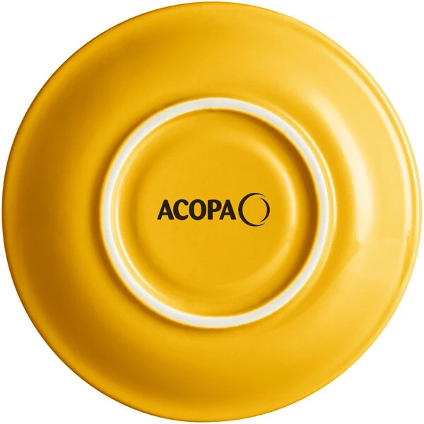Acopa Capri 6" Mango Orange Stoneware Saucer - 12/Pack 3 Acopa Capri 6" Mango Orange Stoneware Saucer - 12/Pack - Image 3