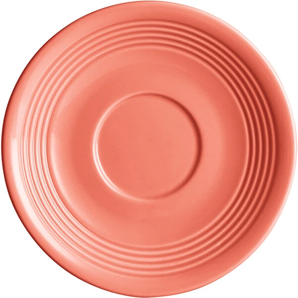 Acopa Capri 6" Coral Reef Stoneware Saucer - 12/Pack 2 Acopa Capri 6" Coral Reef Stoneware Saucer - 12/Pack - Image 2