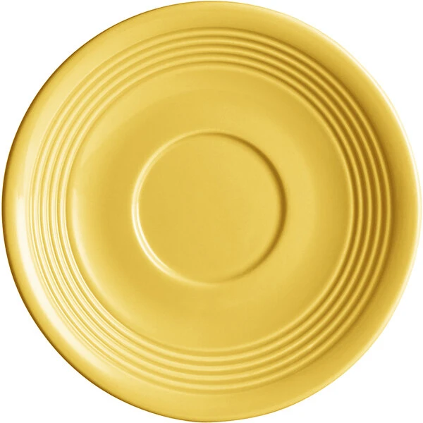 Sample - Acopa Capri 6" Citrus Yellow China Saucer 1 Sample - Acopa Capri 6" Citrus Yellow China Saucer