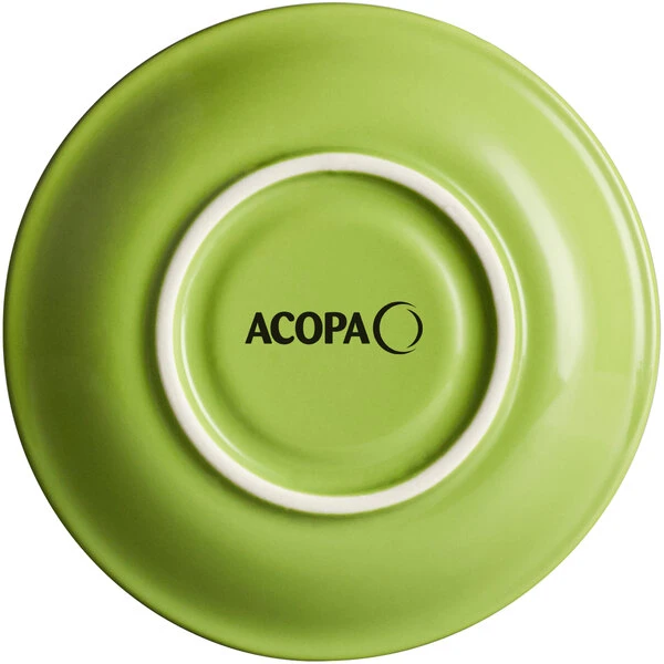 Acopa Capri 6" Bamboo Green Stoneware Saucer - 36/Case 3 Acopa Capri 6" Bamboo Green Stoneware Saucer - 36/Case - Image 3