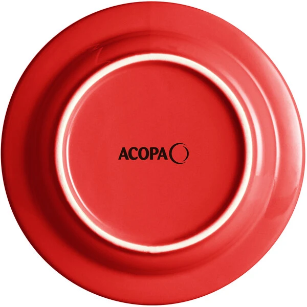 Acopa Capri 6 1/8" Passion Fruit Red Stoneware Plate - 12/Pack 3 Acopa Capri 6 1/8" Passion Fruit Red Stoneware Plate - 12/Pack - Image 3